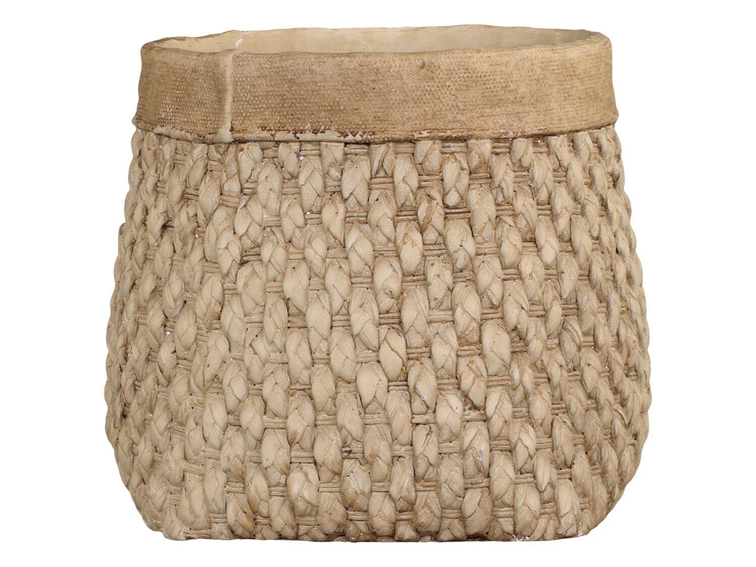 Corte Übertopf mit Flechtoptik, antik natur H25,5/Ø28 cm