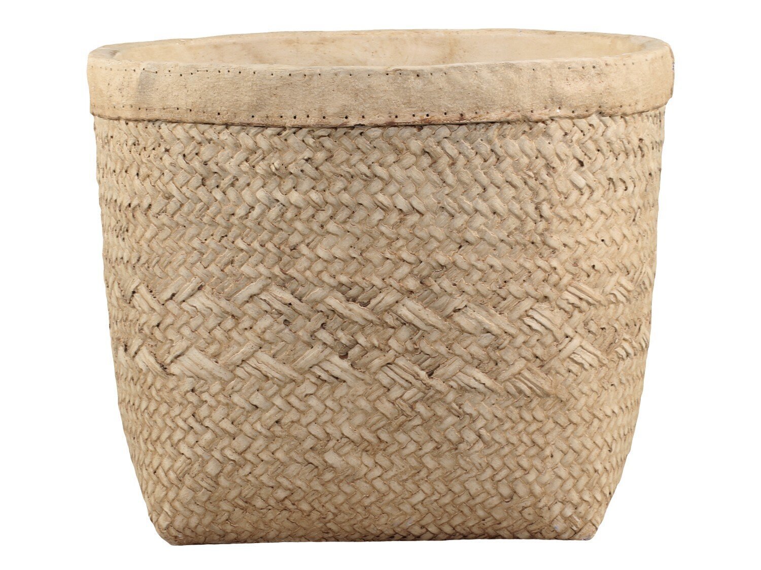 Corte Übertopf mit Geflecht Muster, antik natur H20/Ø24 cm