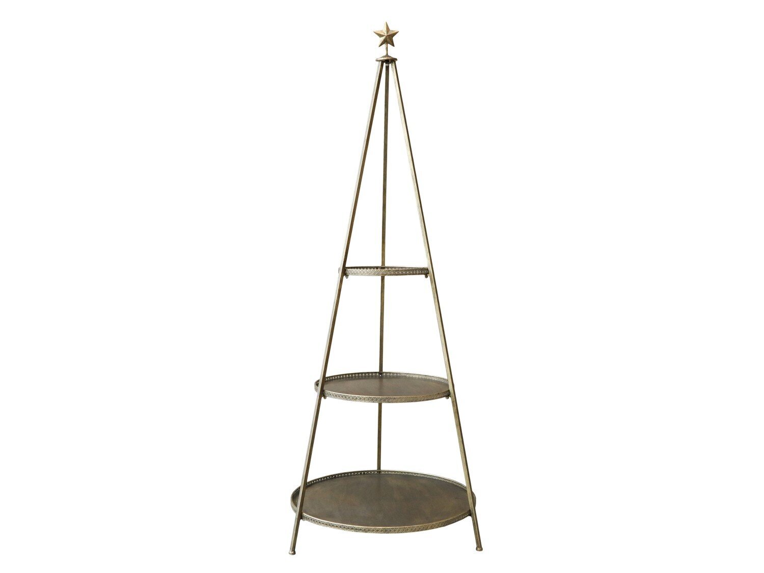 Deko Aufsatz mit 3 Tabletts, messing 