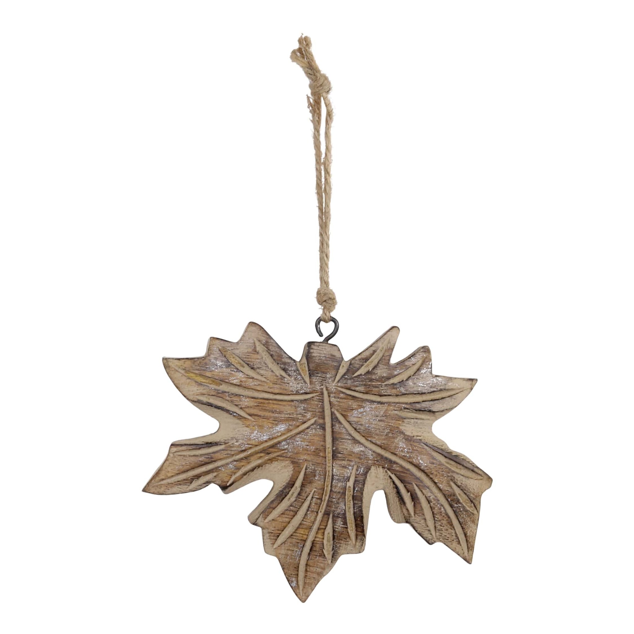 Deko Blatt Aufhänger, antique natur Höhe 13, Länge: 14, Breite: 1,5 cm