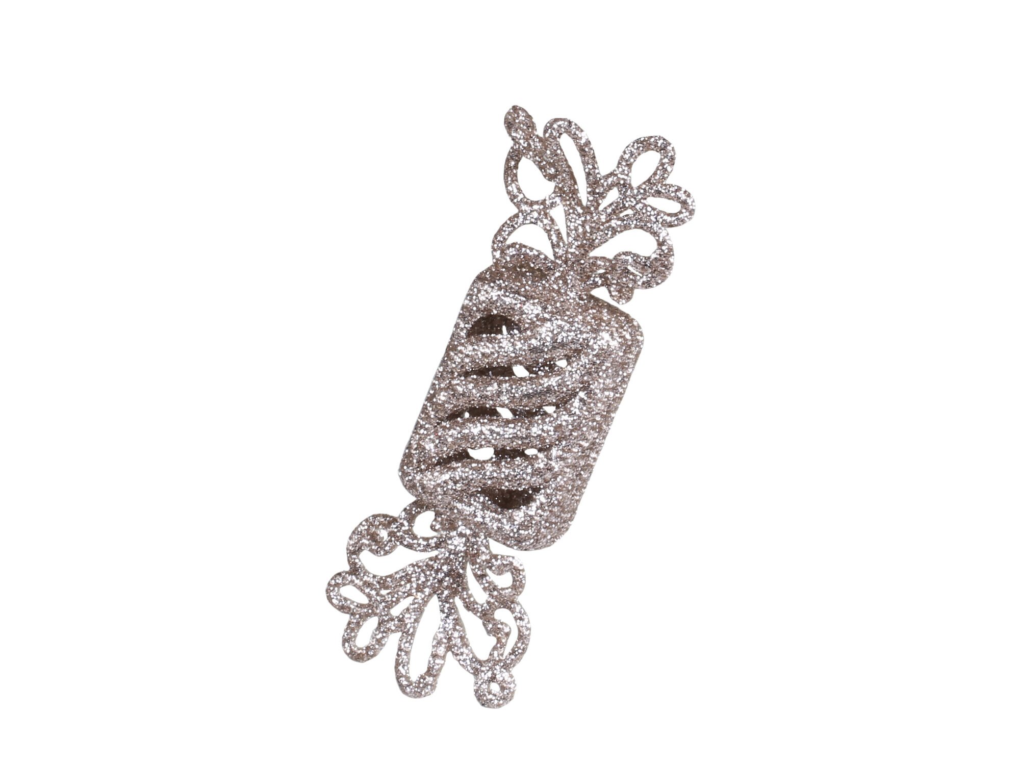 Deko Bonbon mit Glitzer, champagner 