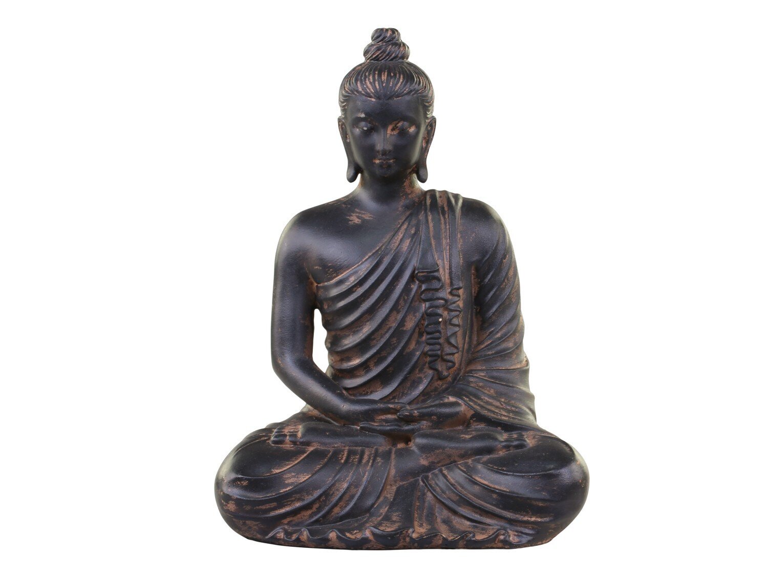 Deko Buddha sitzend , schwarz 
