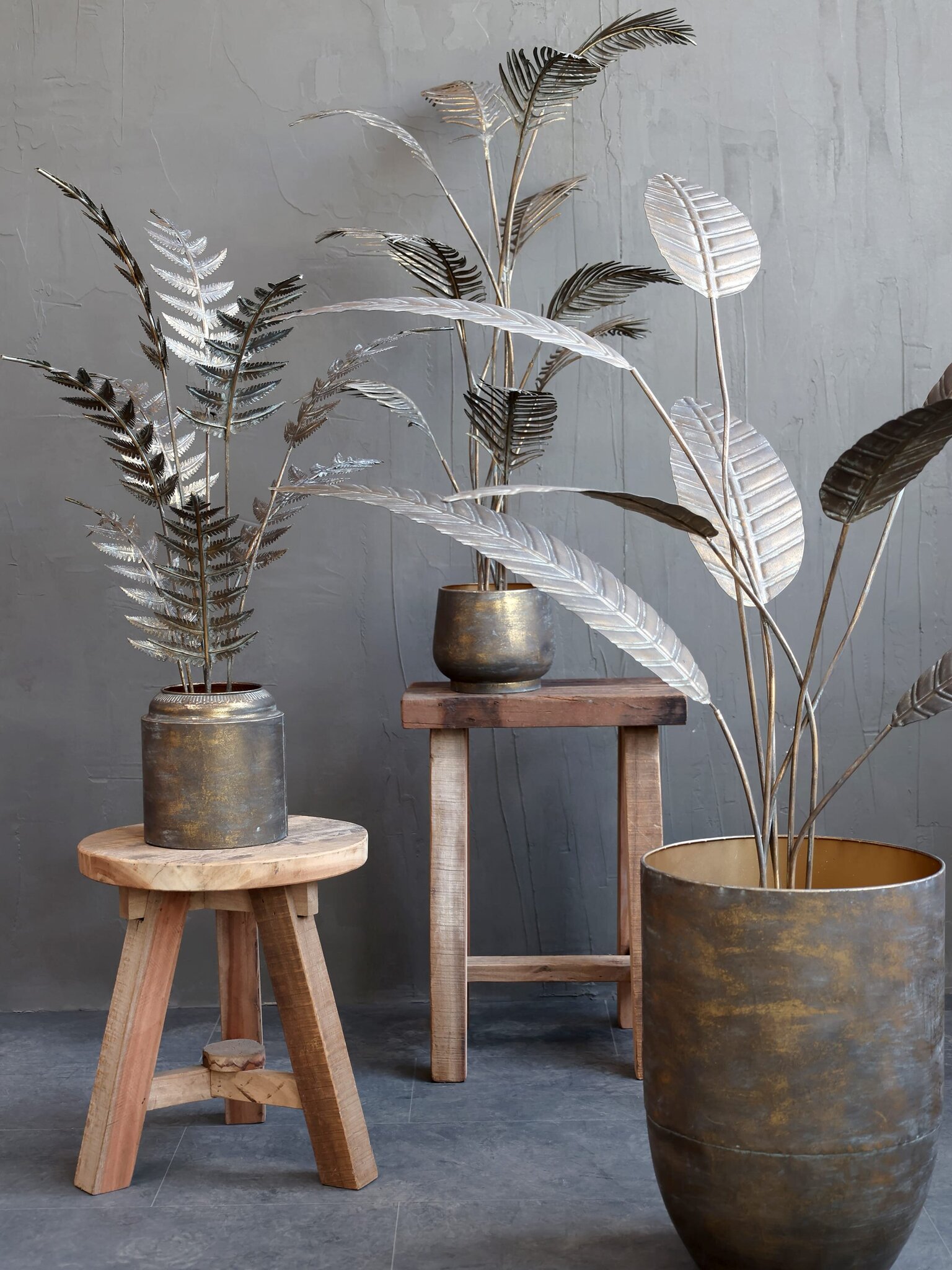 Deko Pflanze Farn aus Messing von Chic Antique günstig bestellen SKANDEKO