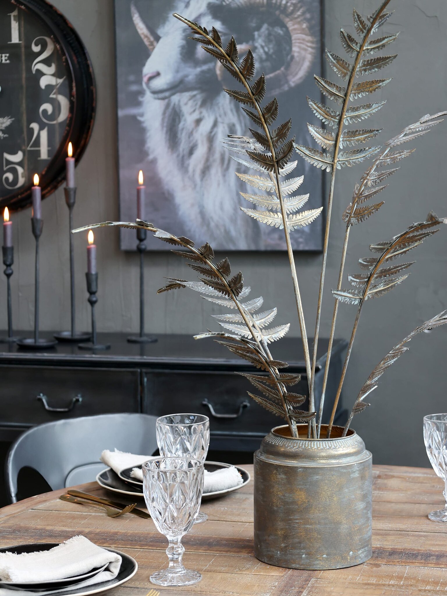 Deko Pflanze Farn aus Messing von Chic Antique günstig bestellen SKANDEKO