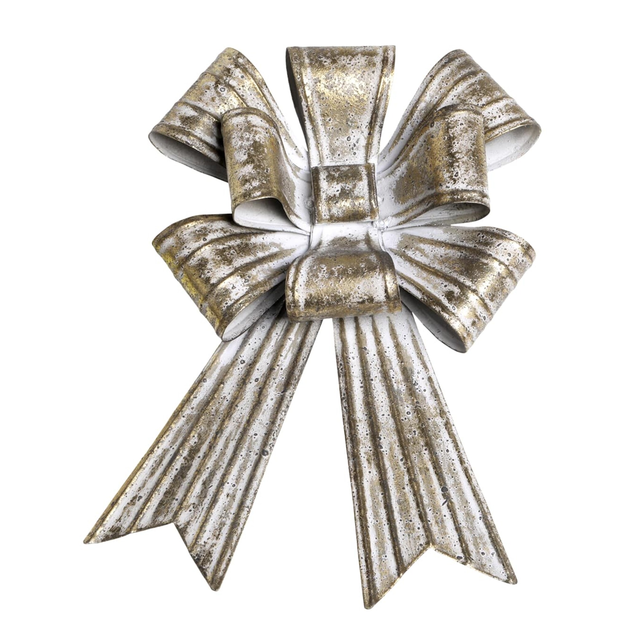 Deko Schleife aus Eisen, antique messing Höhe 25, Länge: 17, Breite: 5,5 cm