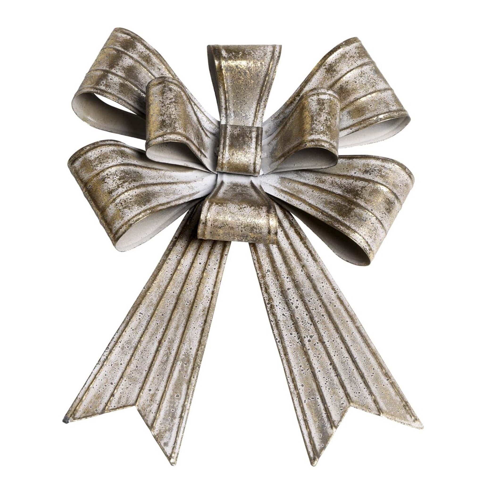 Deko Schleife aus Eisen, antique messing Höhe 31, Länge: 24,5, Breite: 6 cm