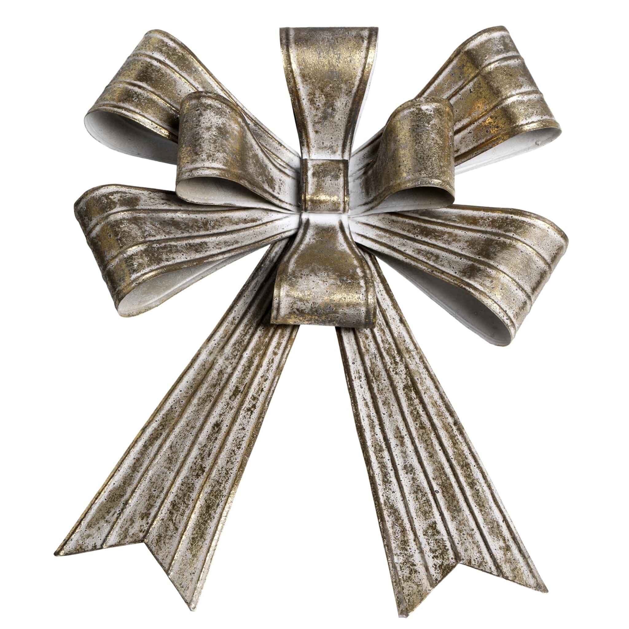 Deko Schleife aus Eisen, antique messing Höhe 43,5, Länge: 30,5, Breite: 9 cm