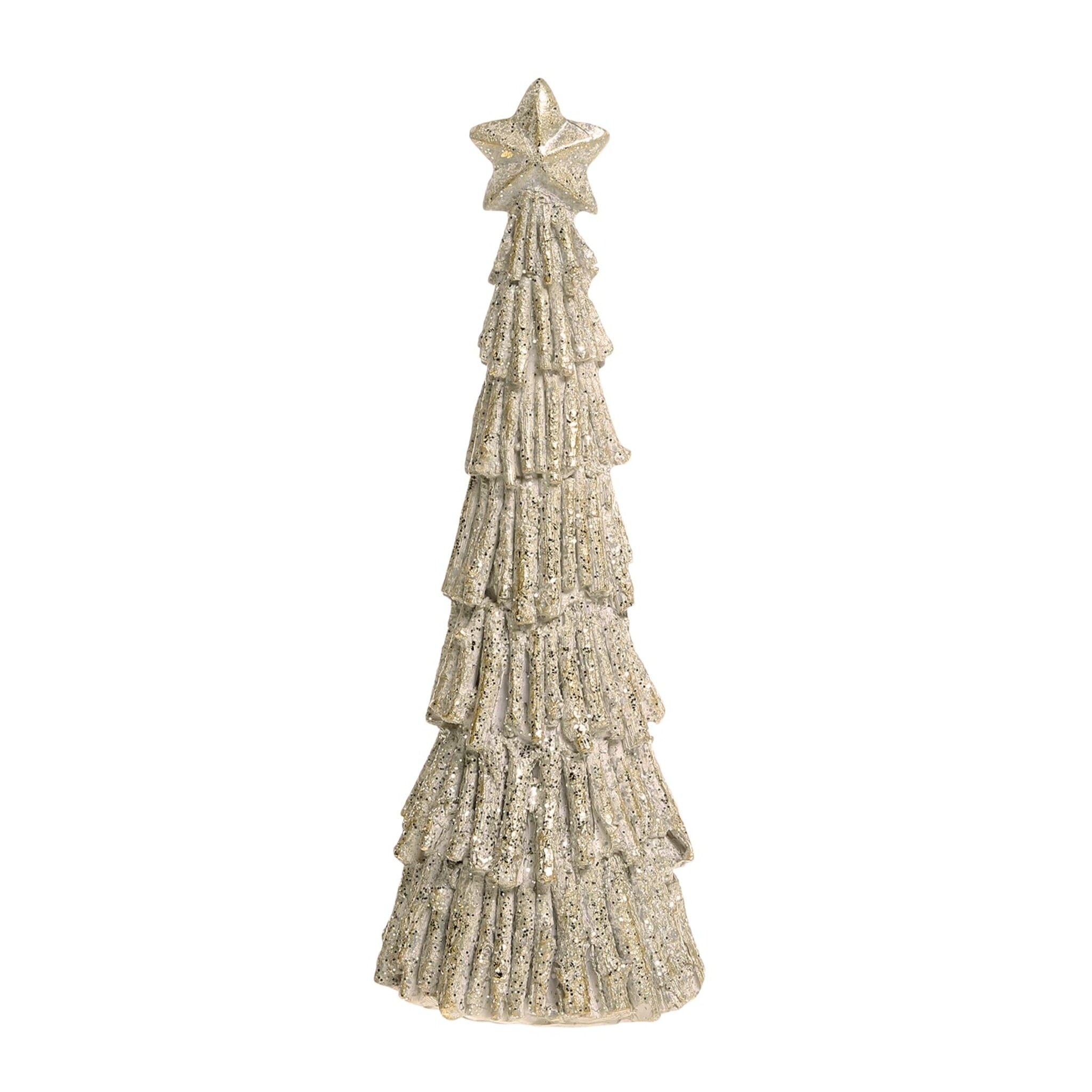 Deko Weihnachtsbaum mit Glitzer, verte Höhe 17,5, Ø 6,5 cm