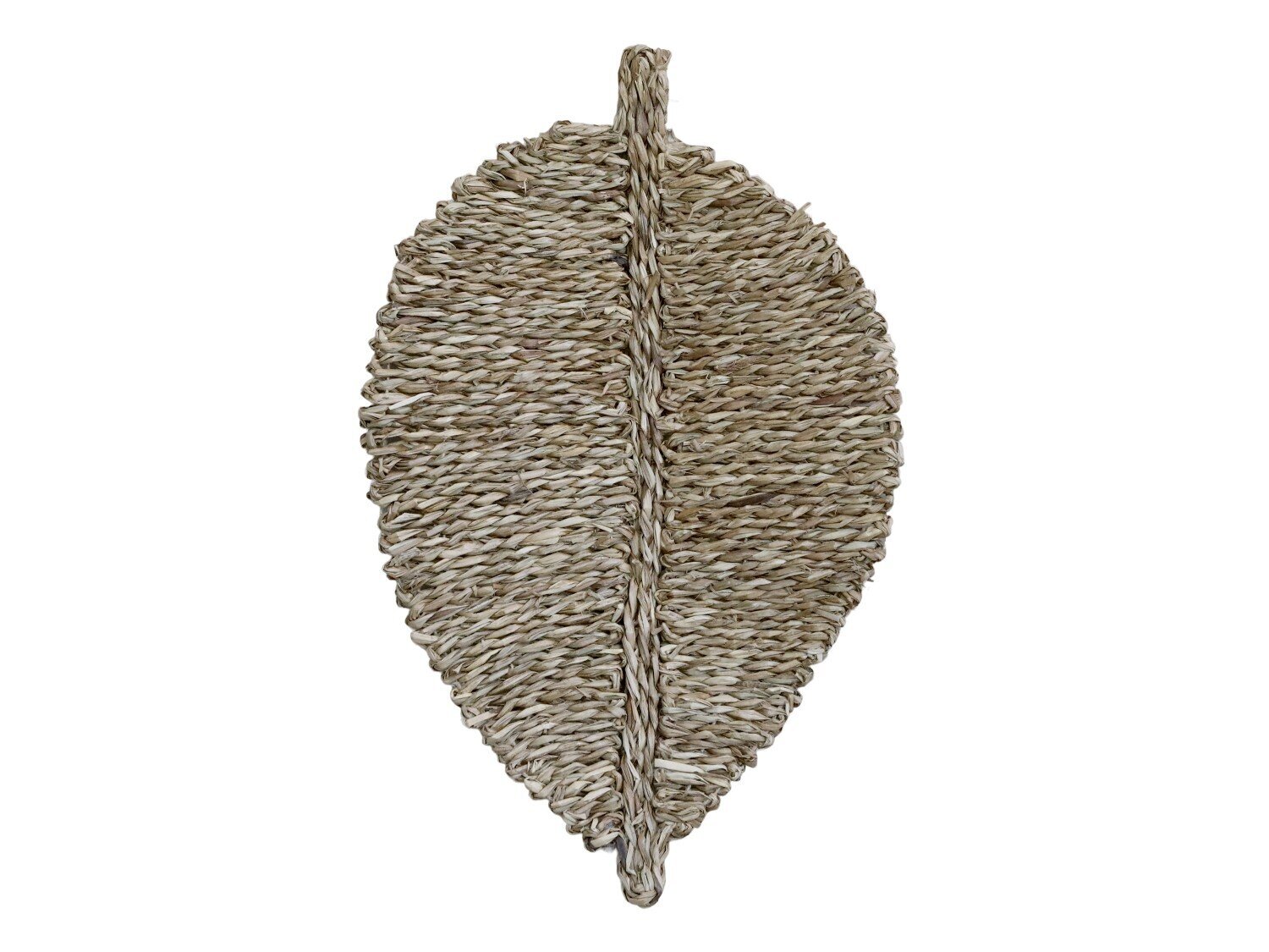 Setzgedeck Blatt aus Seegras, natur L52 x B33 cm