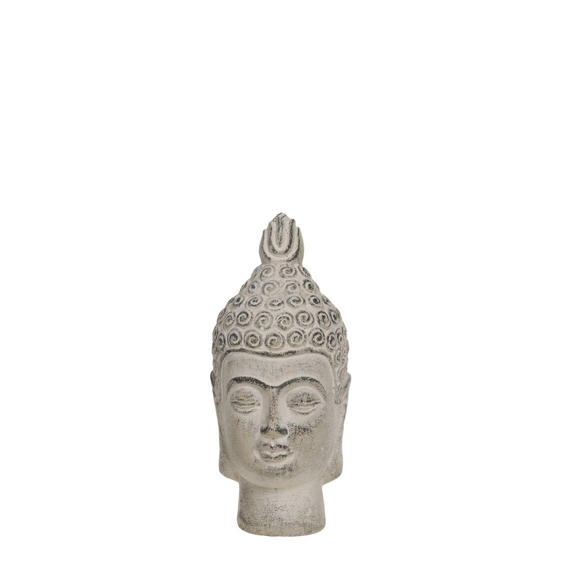 Dekofigur Buddha, franz. grau 