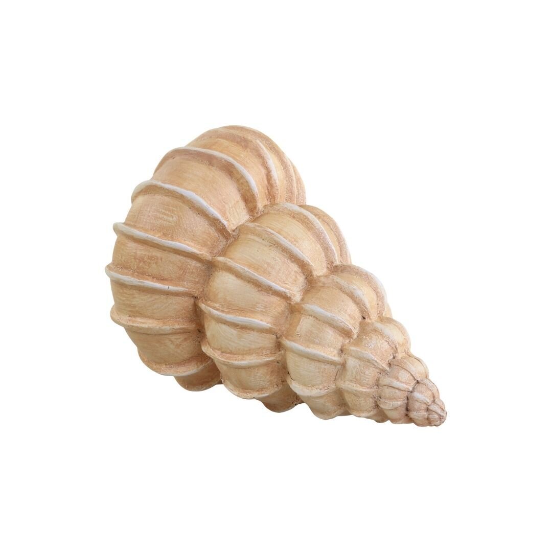 Dekofigur Muschel aus Kunstharz, natur L14,5 x B8 x H9 cm