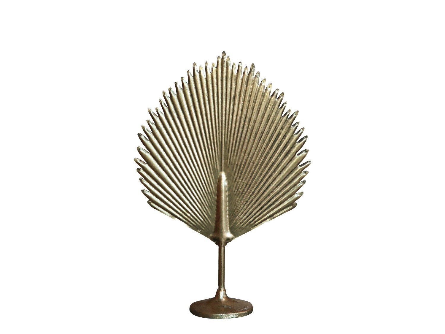 Dekor mit Blatt, antique messing