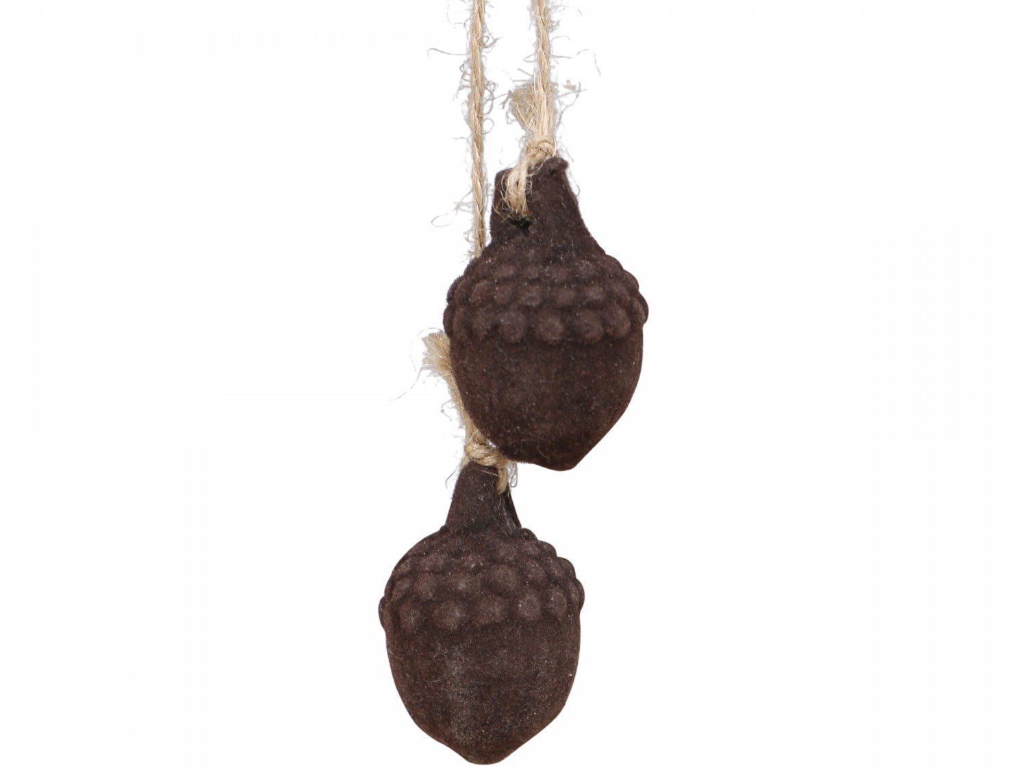 Baumschmuck Eichelnuss Velours, mokka 