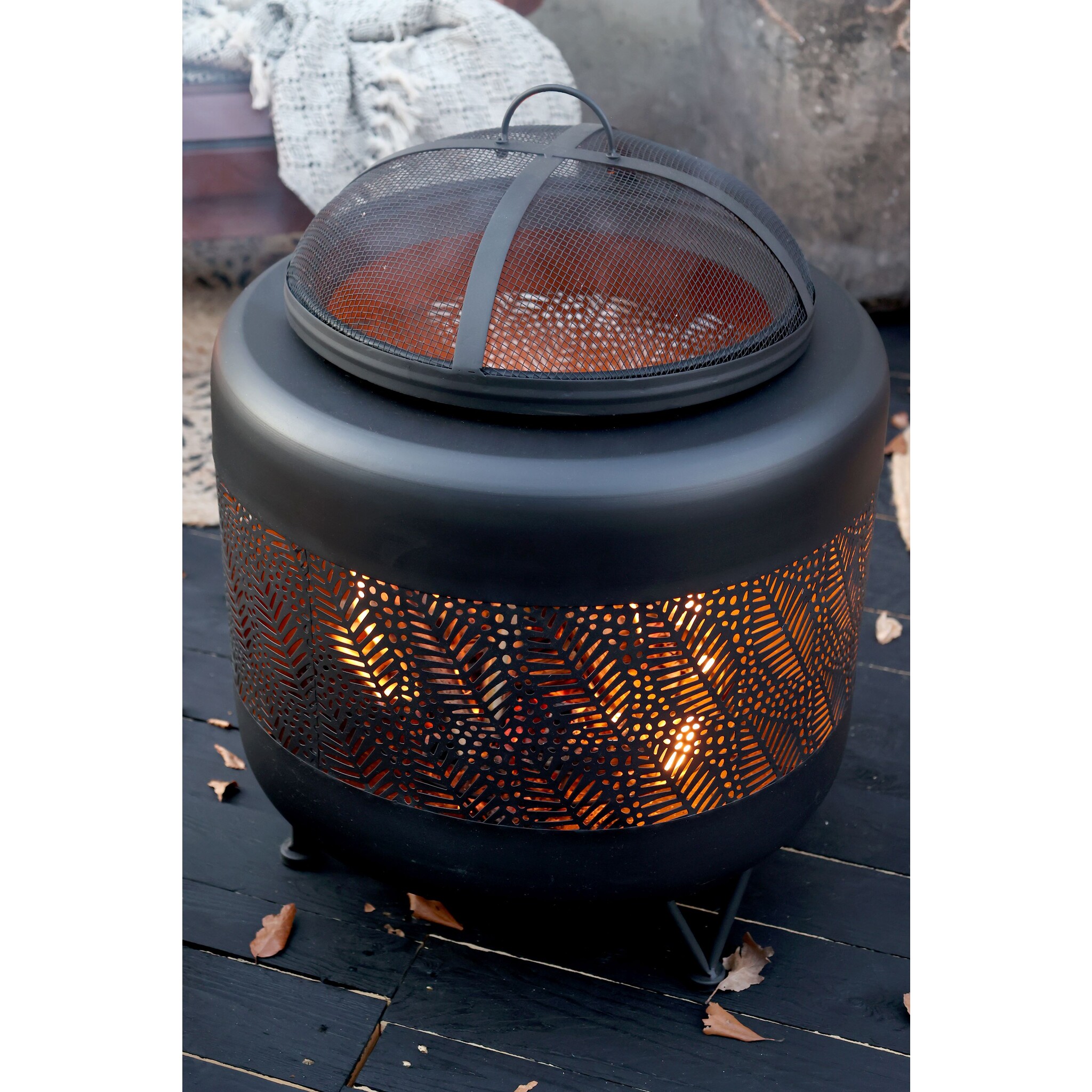 Eisen Feuerstelle, schwarz 