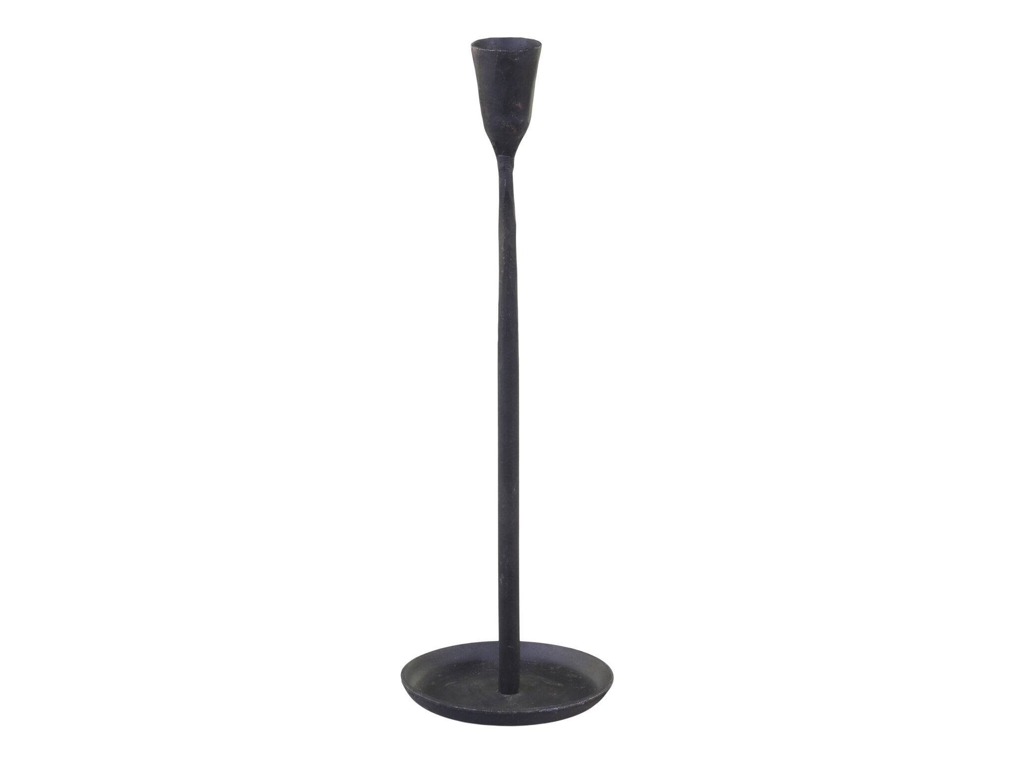 Eisen Kerzenständer auf Fuß, antik schwarz Ø9,5 x H31 cm