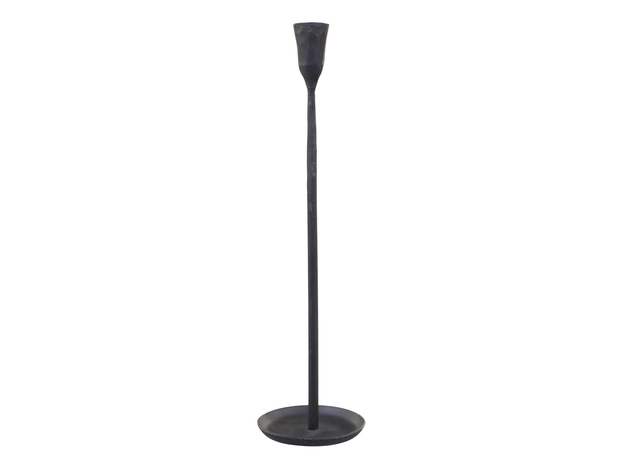 Eisen Kerzenständer auf Fuß, antik schwarz Ø9,5 x H38 cm