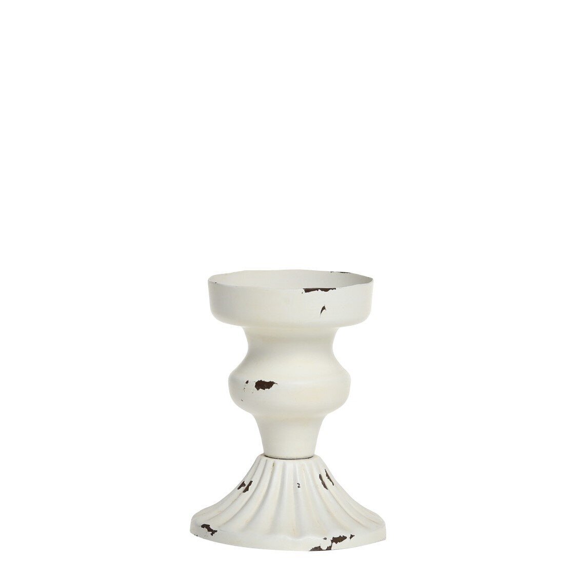 Eisen Kerzenständer für Stabkerzen, antique creme