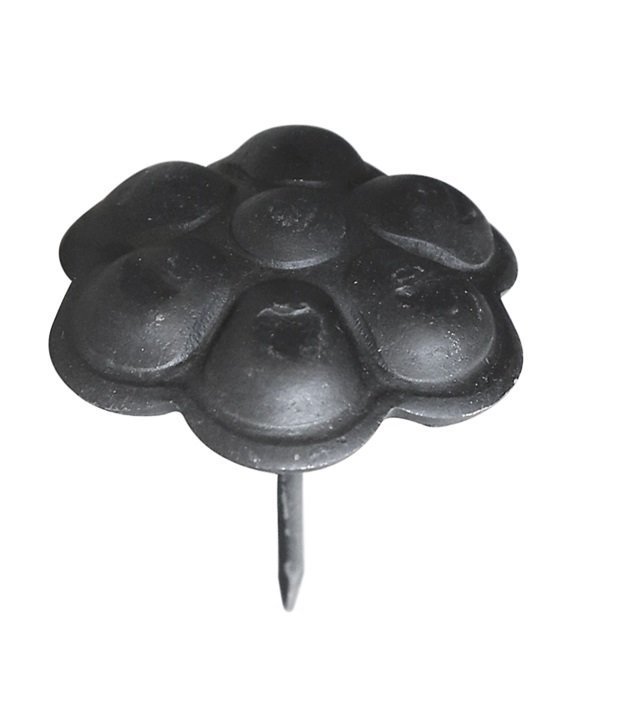Chic Antique Eisen Nagel Blume, antik kohle L4/D4 cm