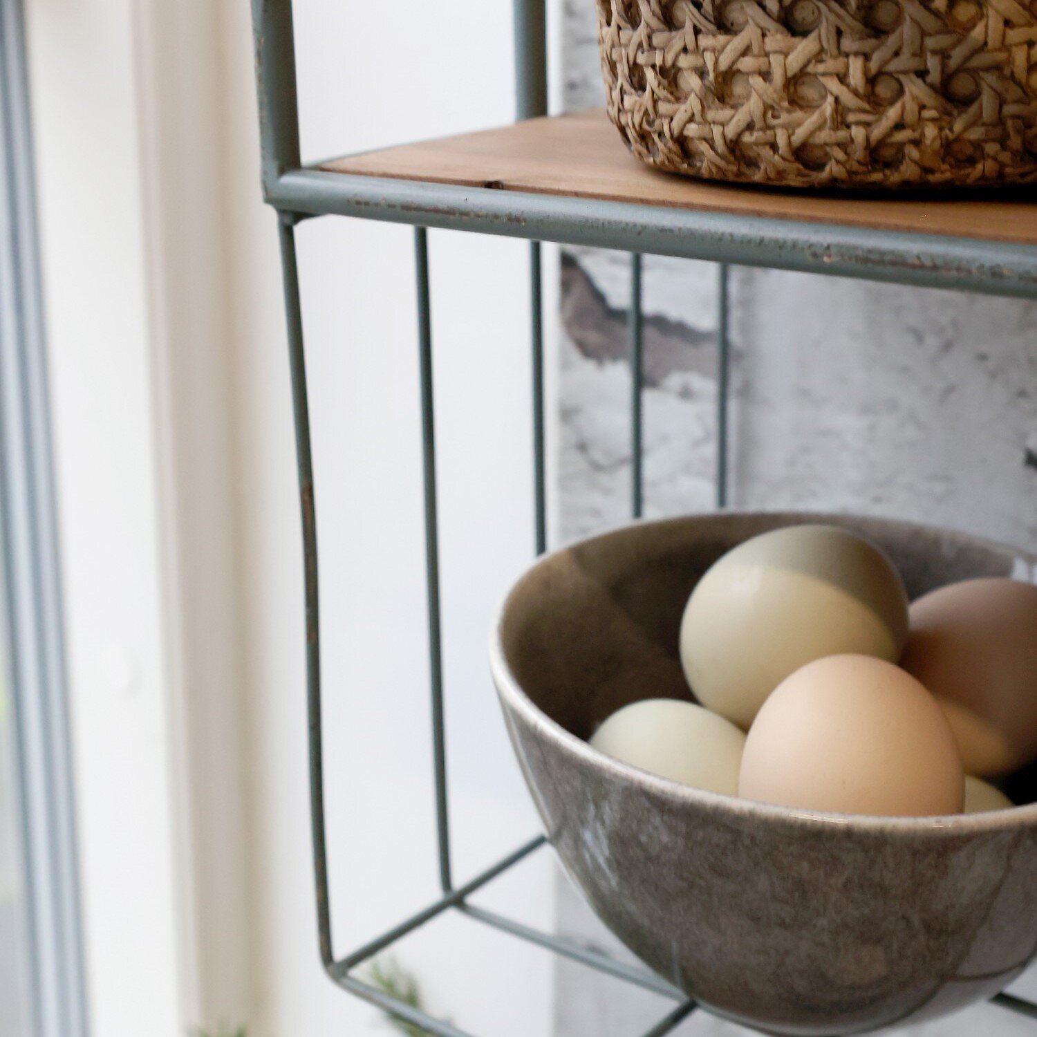 Eisen Regalbrett mit Haken, opal