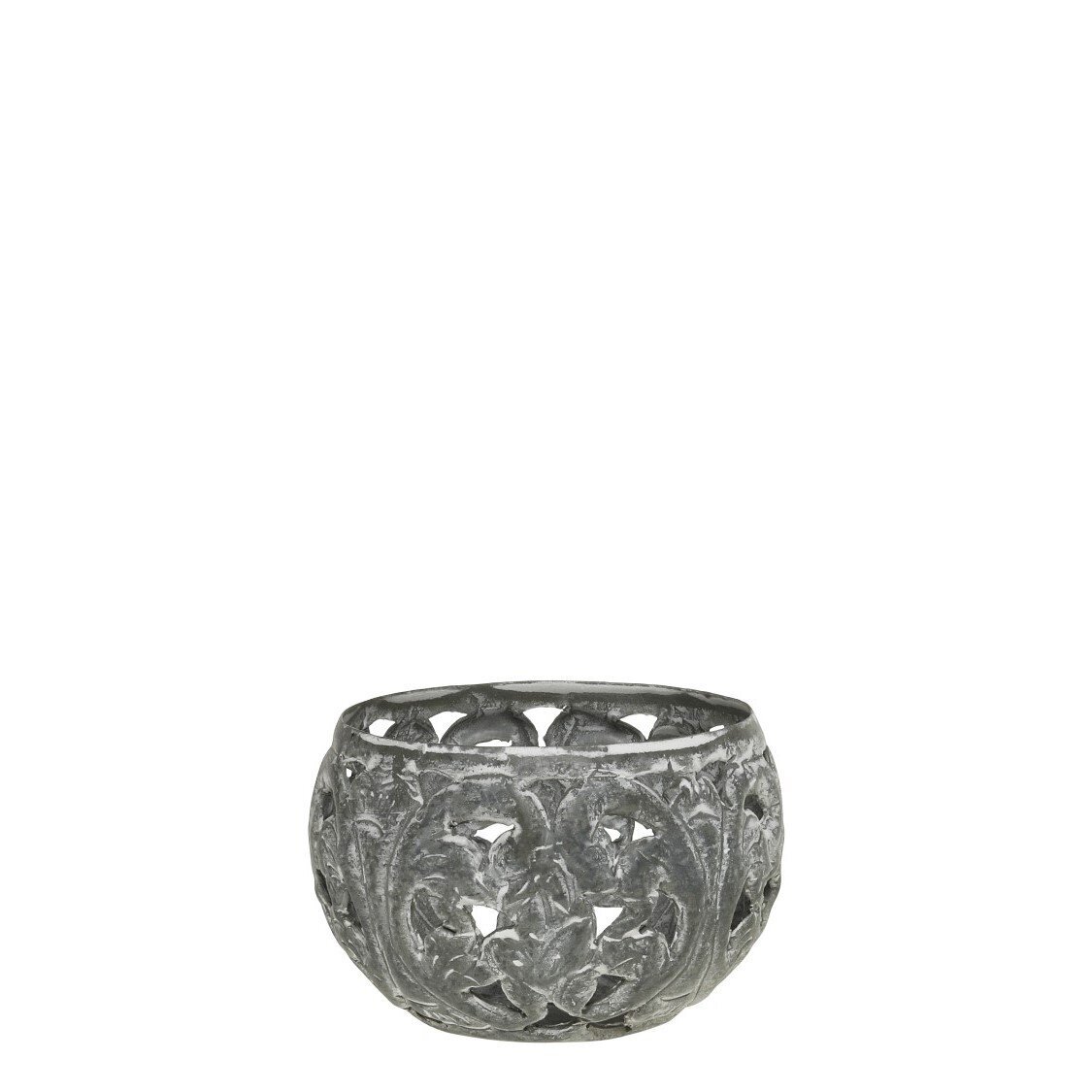 Eisen Teelichthalter mit Muster, antique zink 