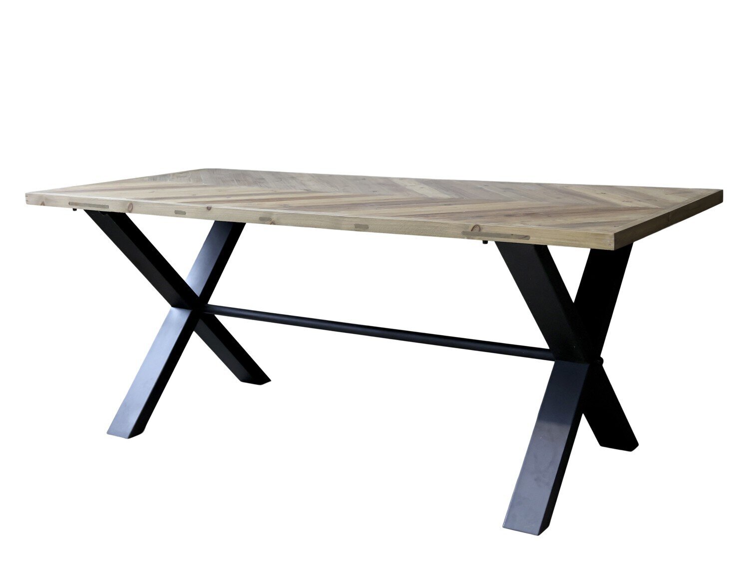 Esstisch Marseille mit Fischgrätenmuster, natur