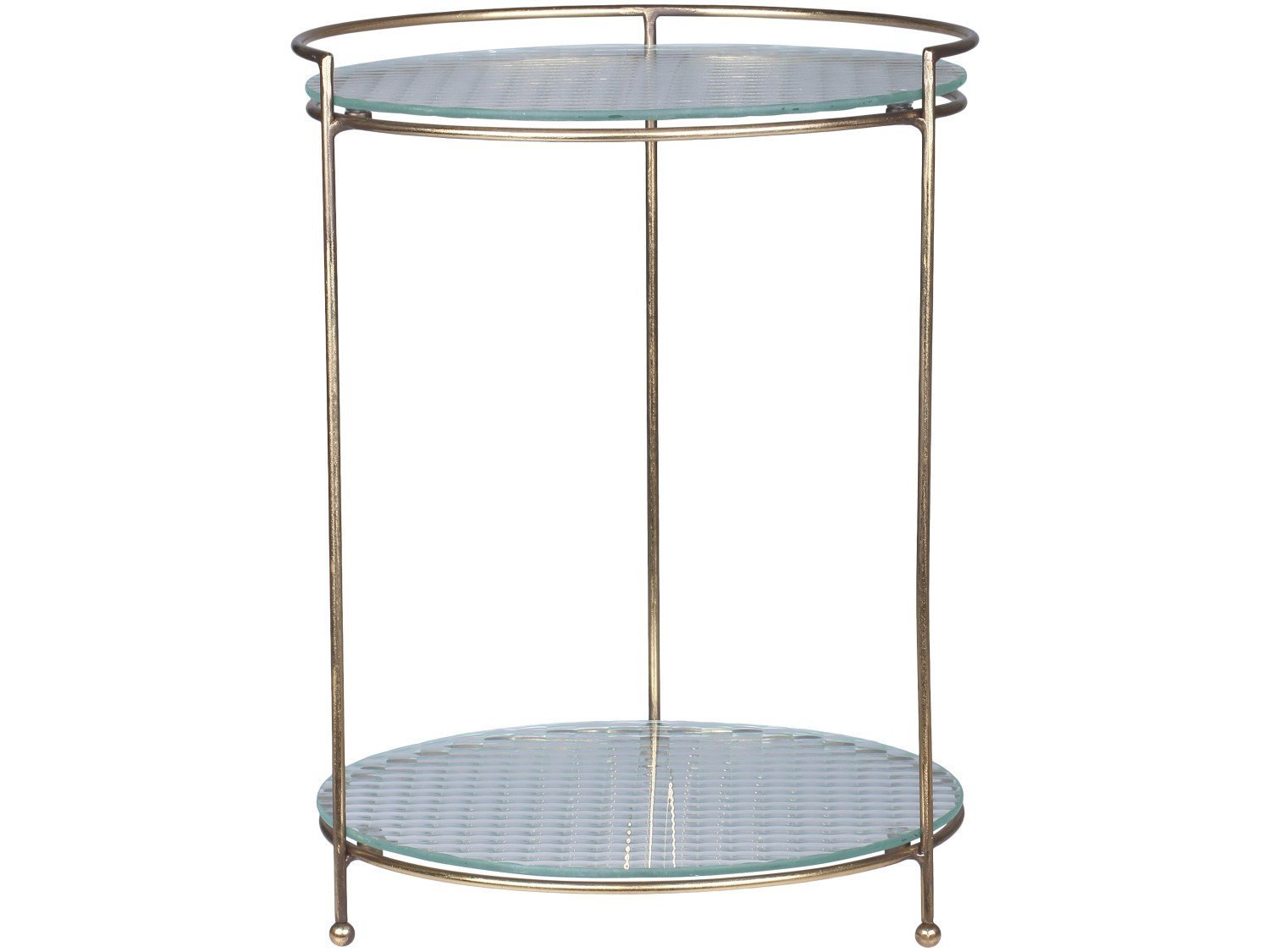 Etagere mit 2 Ebenen, messing H40/Ø30 cm