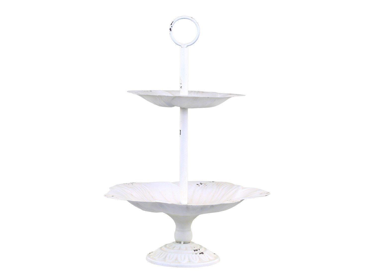 Etagere mit Blumen, antique creme
