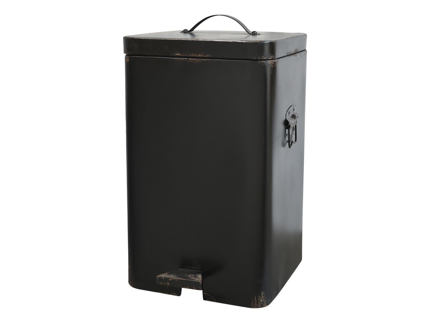 Factory Mülleimer, antique schwarz H50/L40/B30 cm