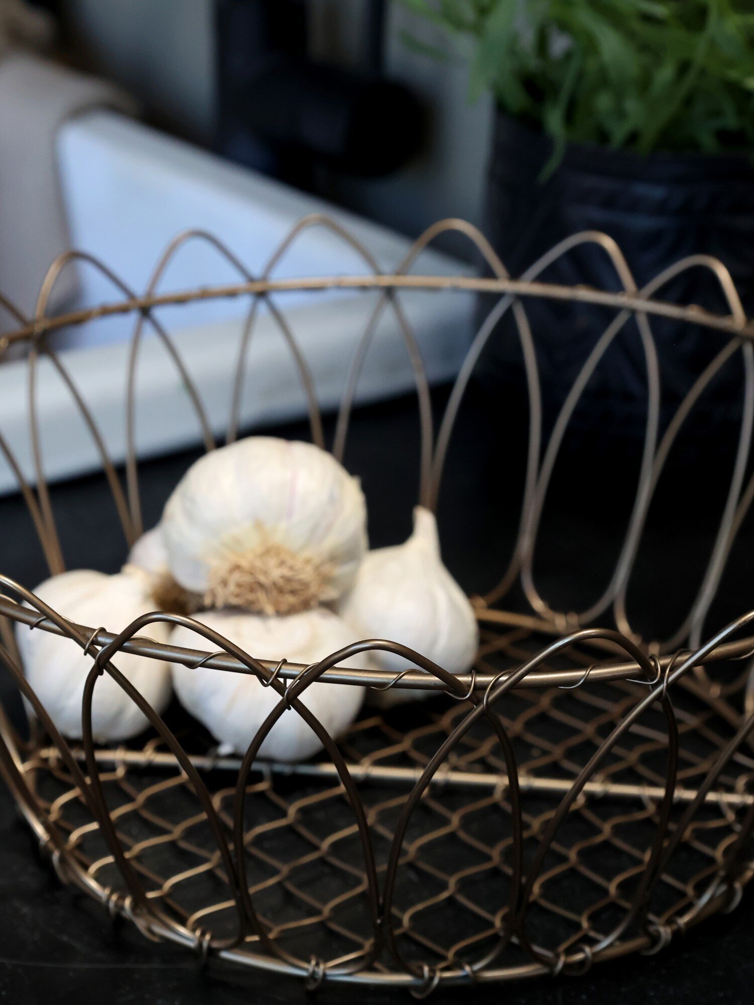 Fil de fer Draht Korb, messing 