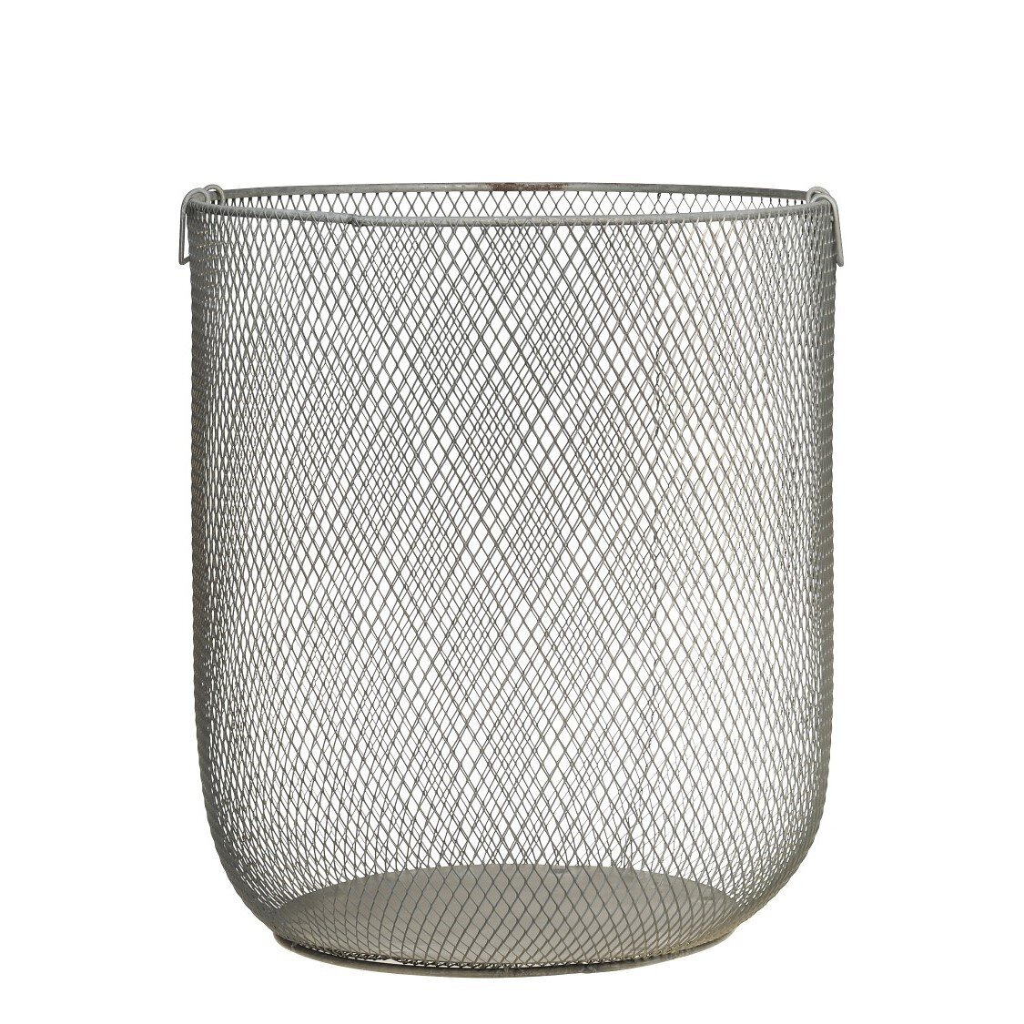 Fil de fer Eisen Korb, antique zink Höhe 53, ∅ 47 cm