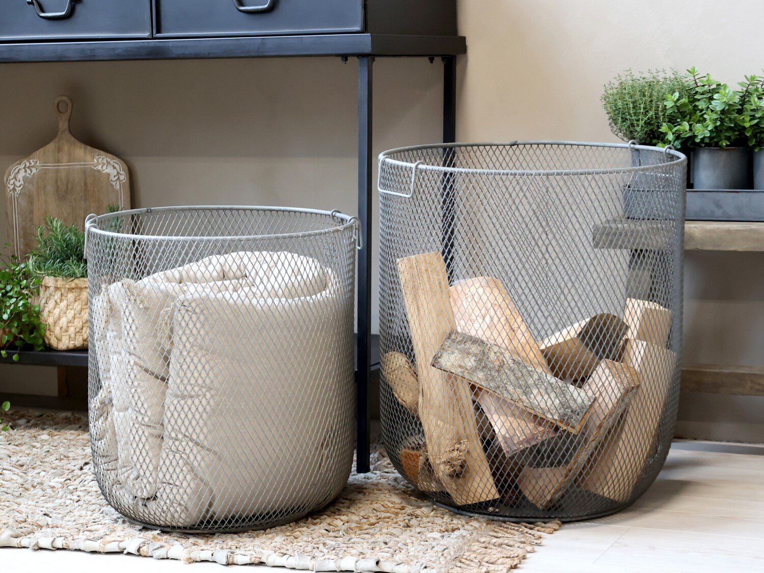 Fil de fer Eisen Korb, antique zink 