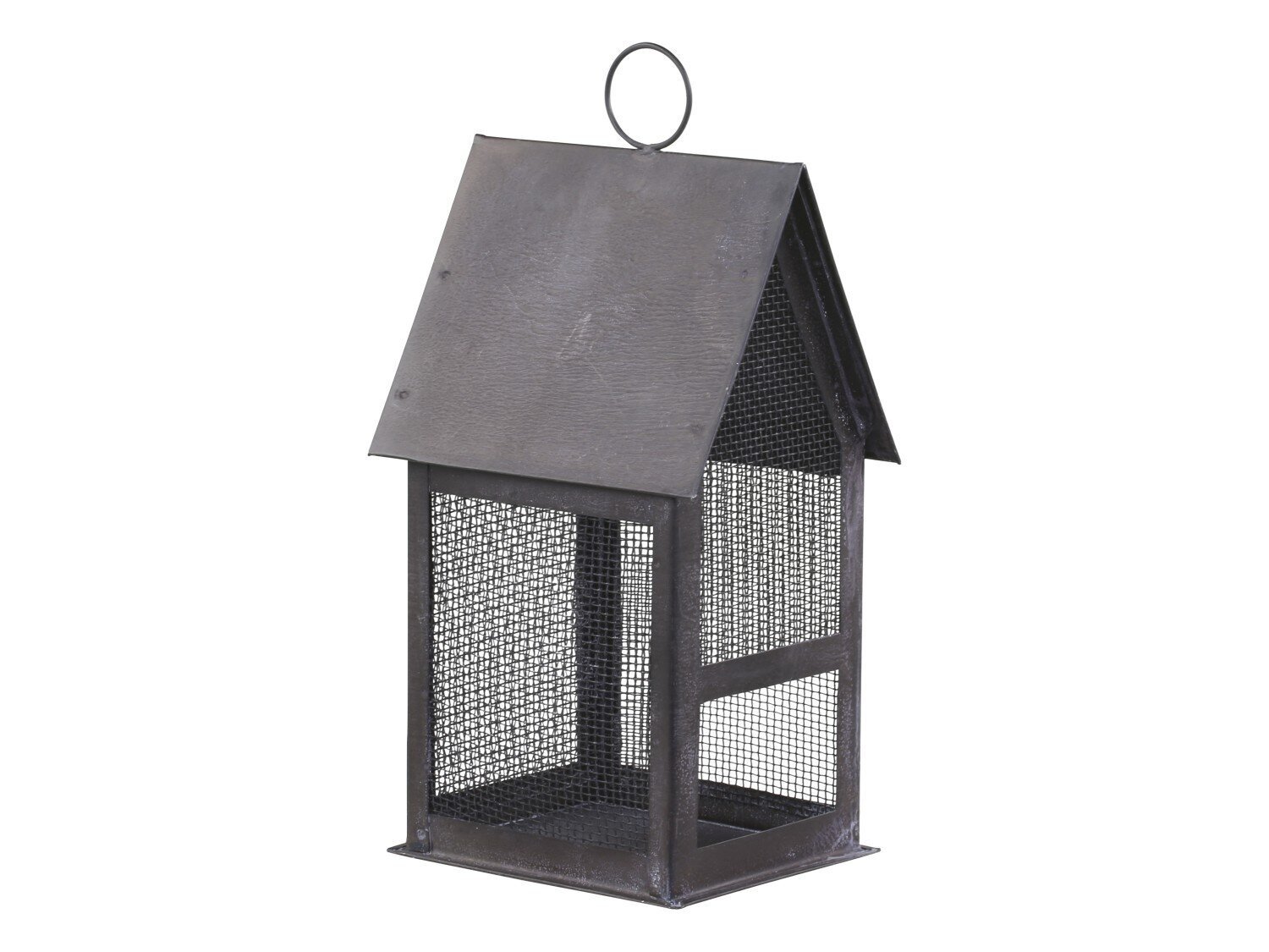 Fil de fer Lichthaus, antik kohle H22/L8,5/B10 cm