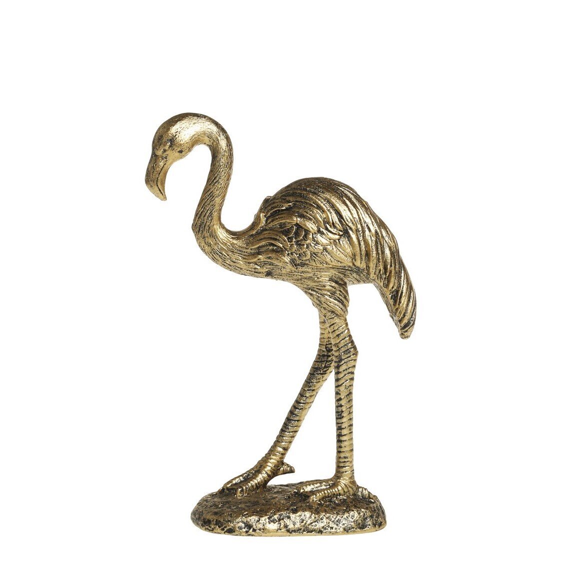 Flamingo Dekoelement, antique messing
