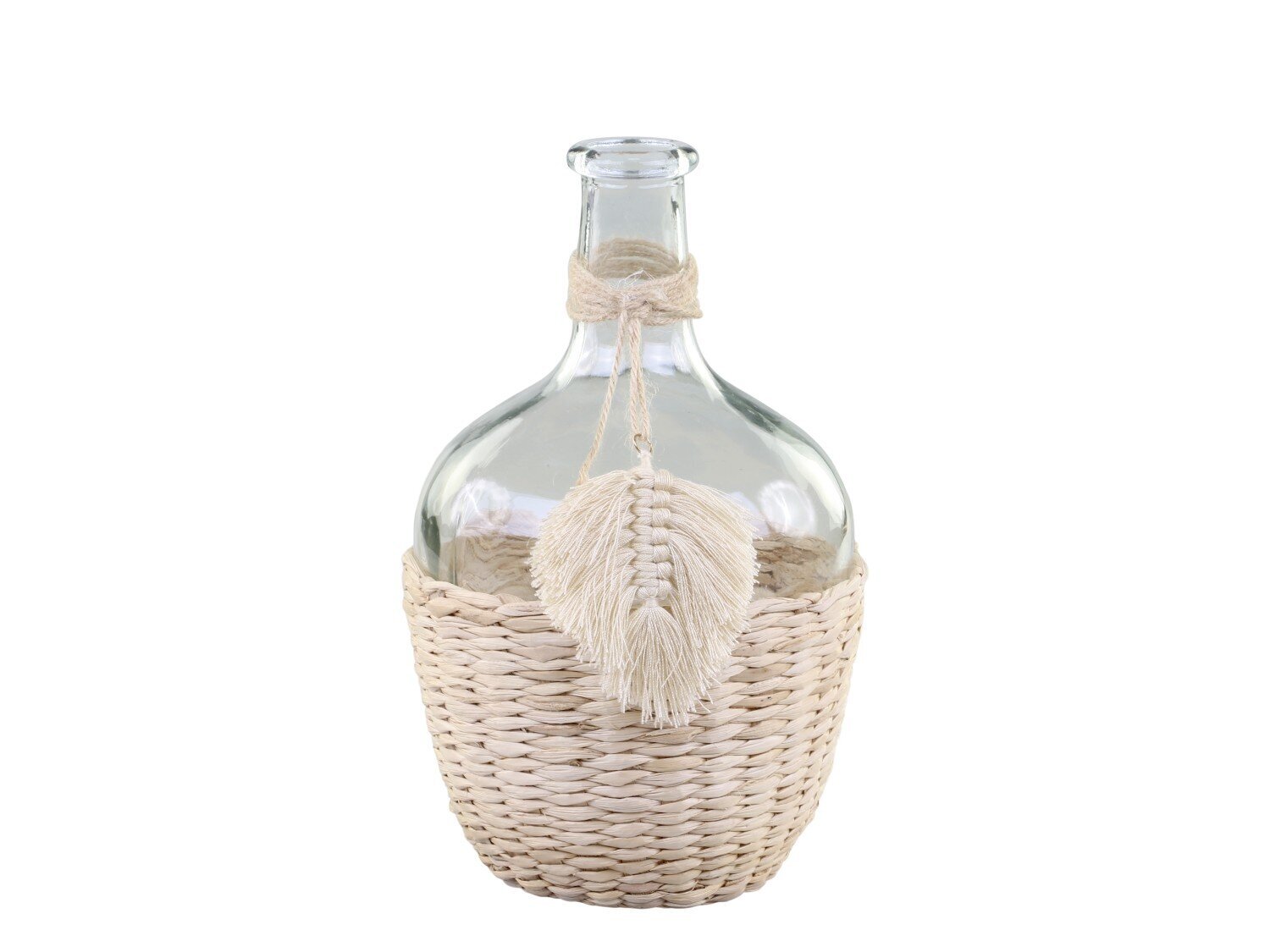 Flasche mit Schilf, durchsichtig / klar H25 x Ø16 cm