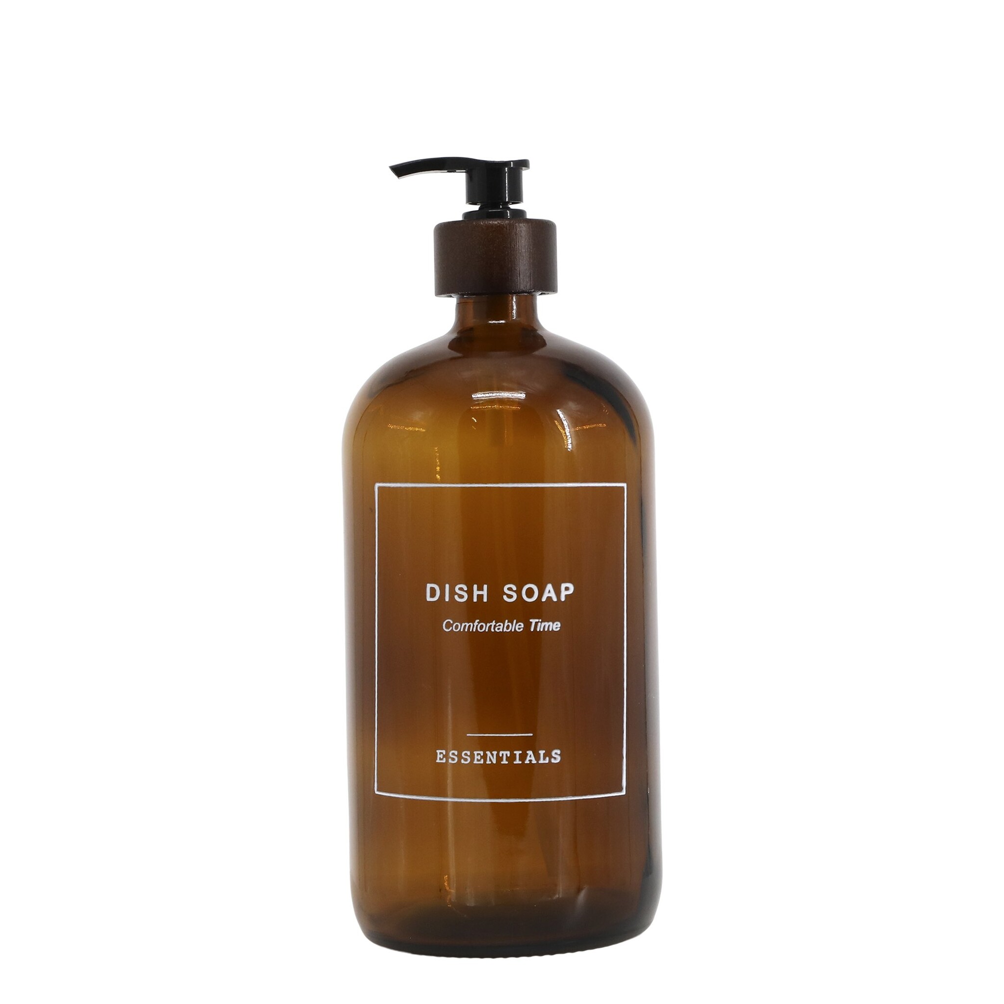 Flasche, Spender mit Pumpe mit Dish Soap Aufschrift, mokka Höhe 25,5, Ø 9,5 cm 1000 ml