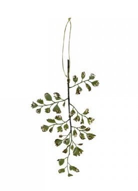 Chic Antique Fleur Blatt Glitzer, grün H17/L10 cm