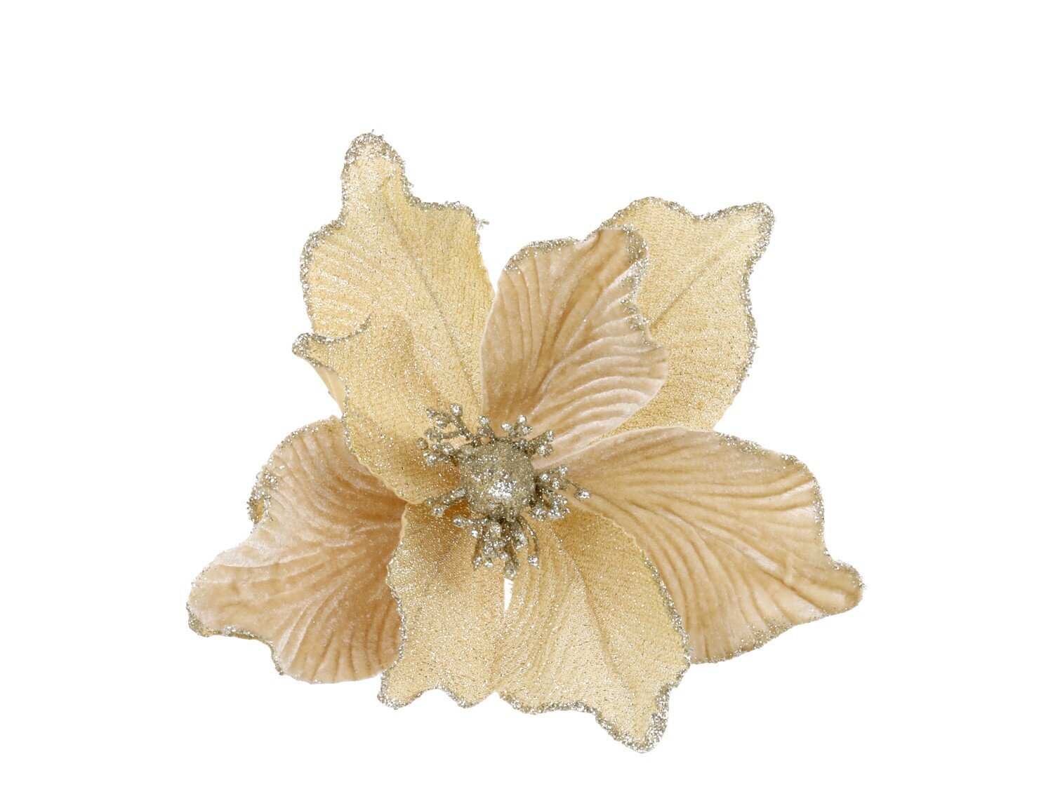 Fleur Blume mit Clips, Tannenbaumschmuck, bernstein Ø 20 cm