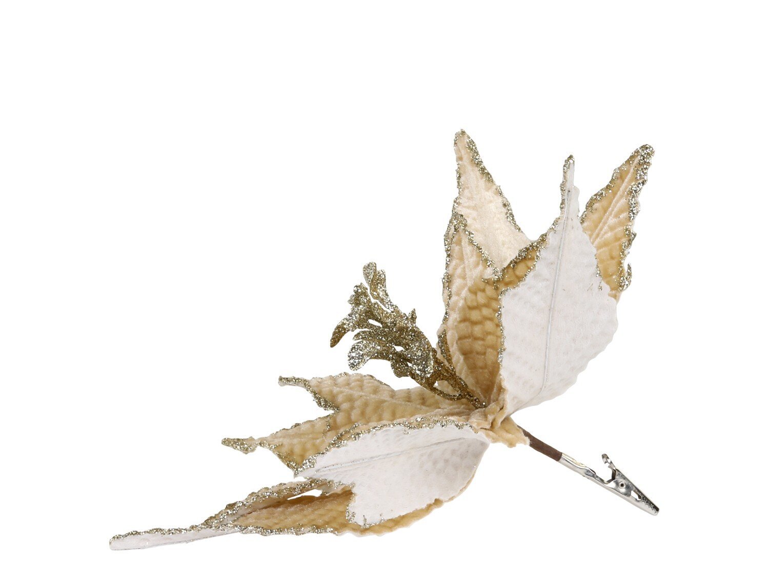 Fleur Blume mit Clips, Tannenbaumschmuck, bernstein Ø 25 cm