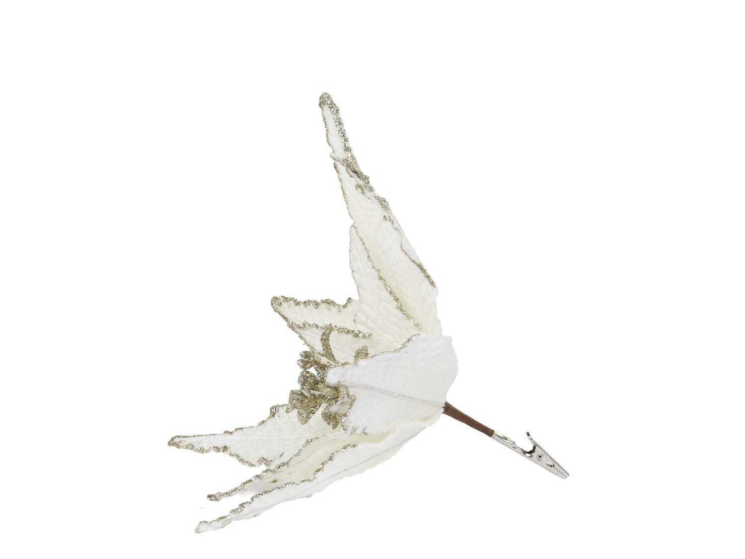 Fleur Blume mit Clips, Tannenbaumschmuck, weiss Ø 25 cm