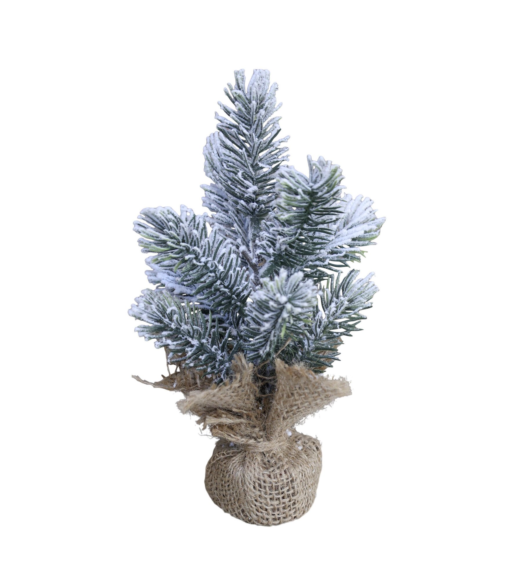 Fleur Fichtenbaum mit Kunstschnee, künstlicher Tannenbaum, grün H 20 cm