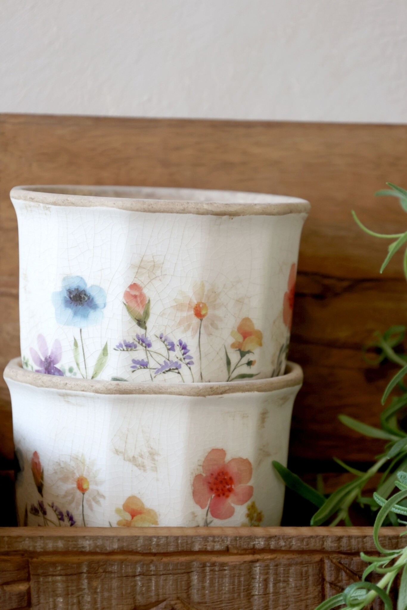 Übertopf Fleurville – Nostalgischer Blumentopf im Landhausstil, creme 10 cm, Ø 12 cm