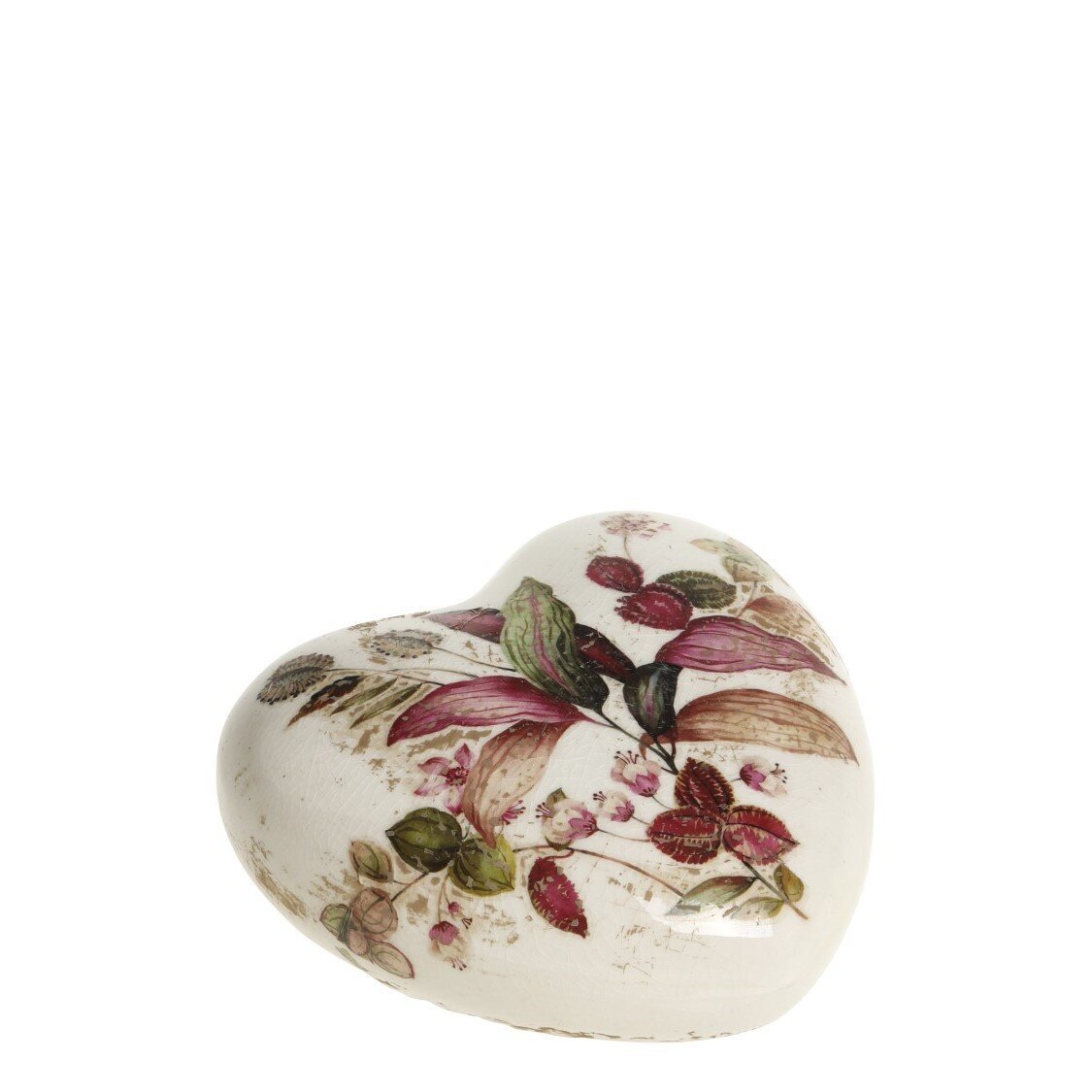 Florac Herz mit Blumenmotiv, creme