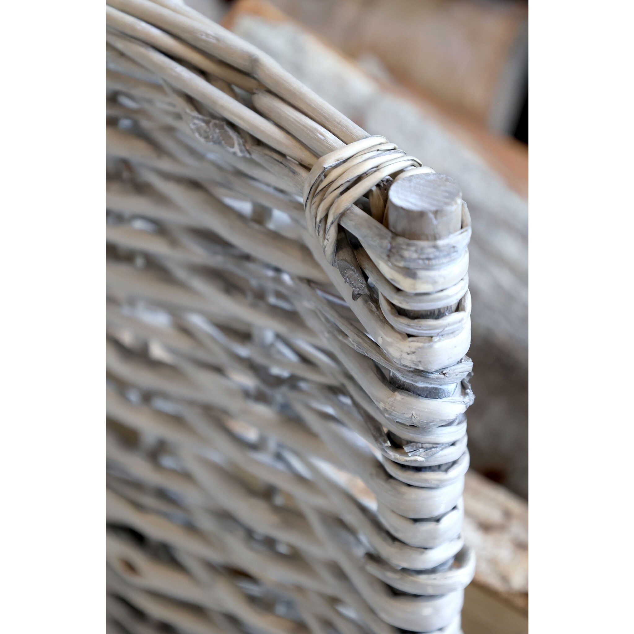 Französischer Körbe mit Henkel im 2er-Set, natur 