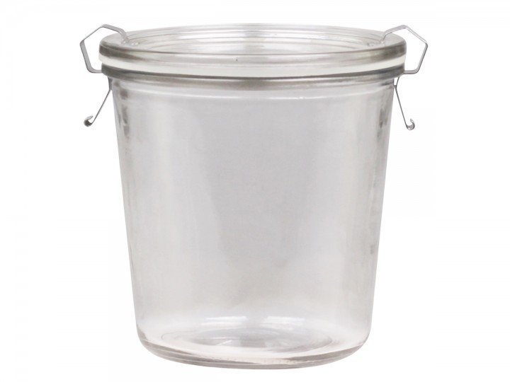 Chic Antique Französisches Einmachglas, farblos H11,5/D11 cm