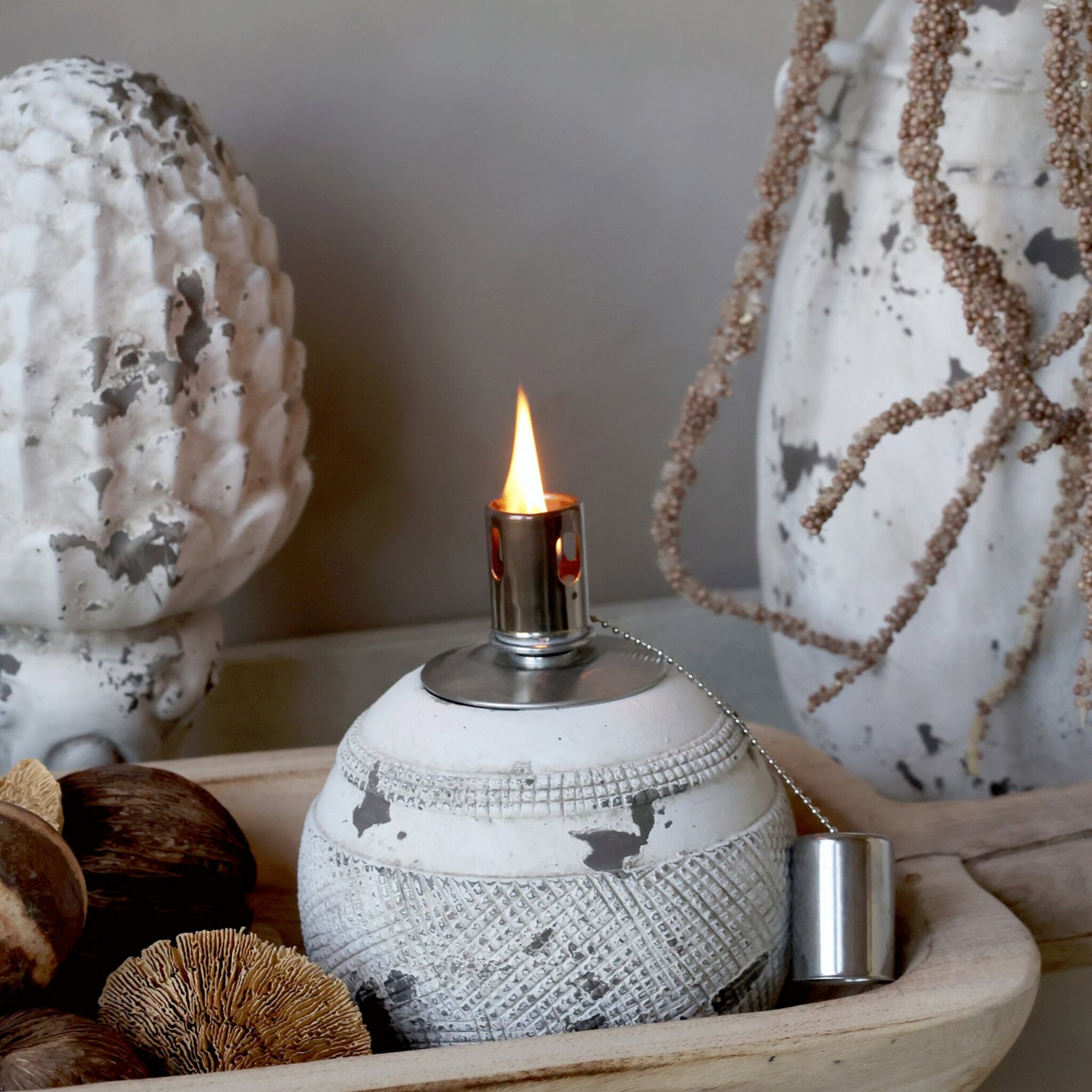 Frejus Öllampe, creme 