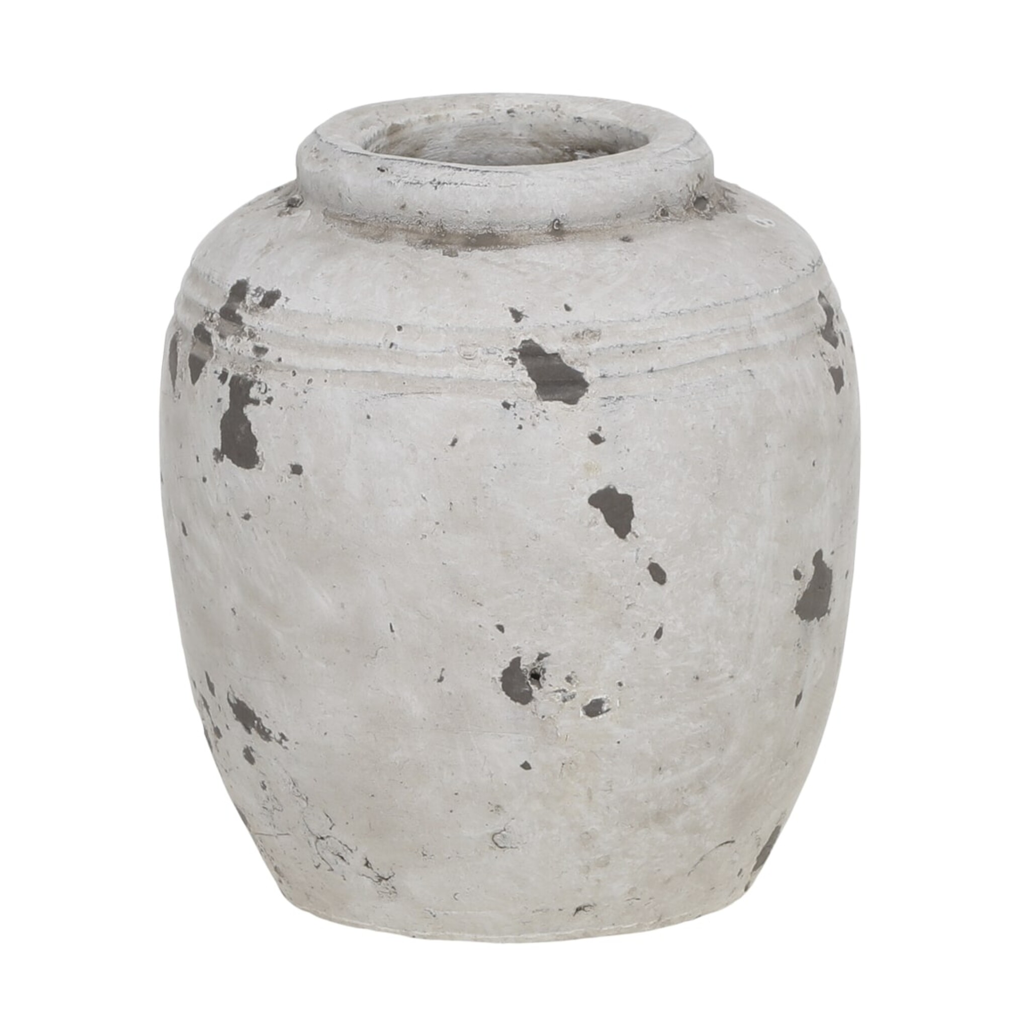 Frejus Topf aus Terrakotta klein, creme Höhe 12,5, Ø 10,5 cm