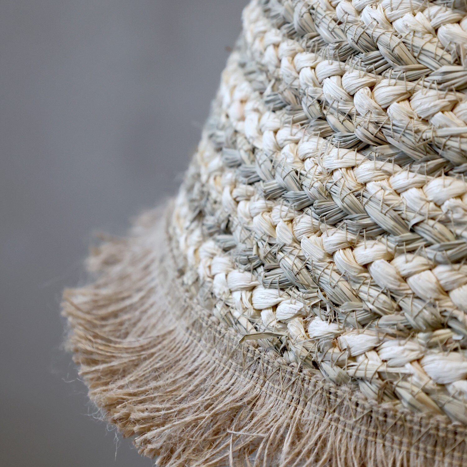 Geflochtener Lampenschirn, natur 45x41 cm