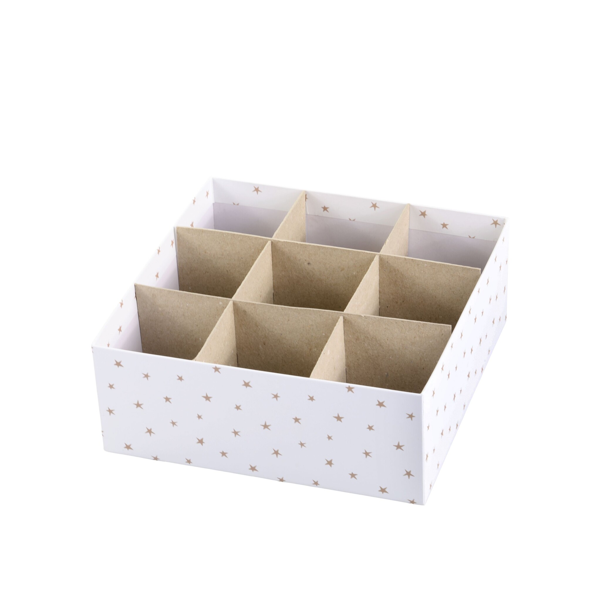 Geschenkbox 3er-Set mit Sternen, weiß 