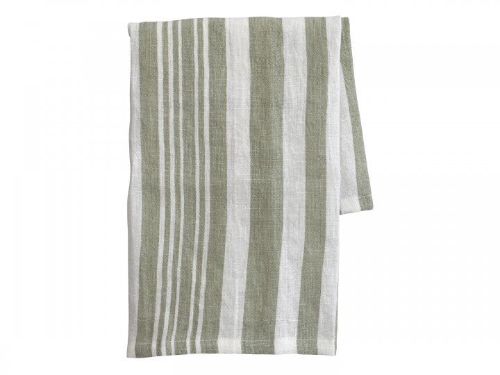 Geschirrtuch Éternel mit Streifen, verte breit