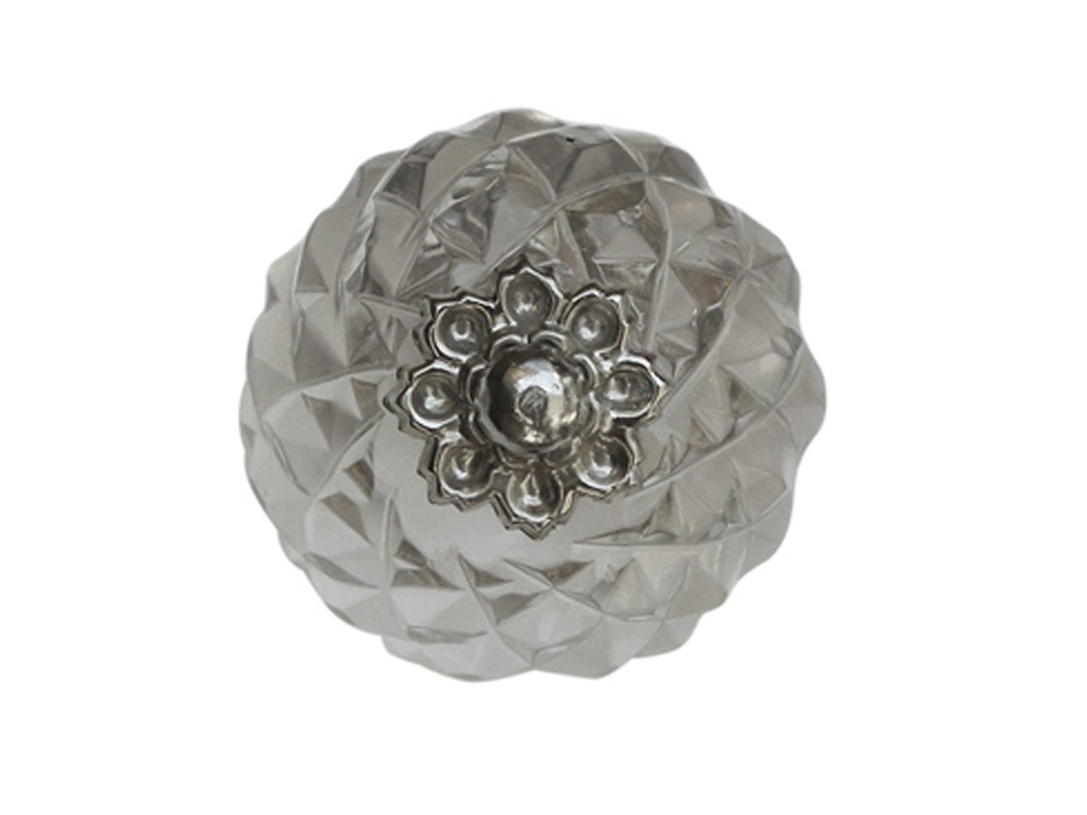 Chic Antique Glas Griff, durchsichtig D4 cm